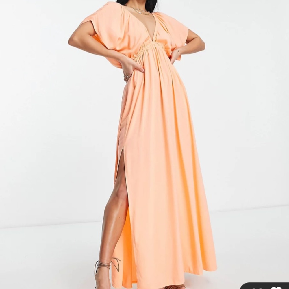 ASOS Petite Peach Maxi Dress